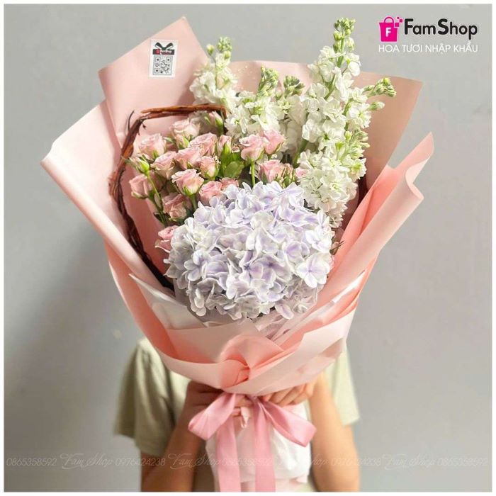 Bó hoa cẩm tú cầu mix BHMCTC