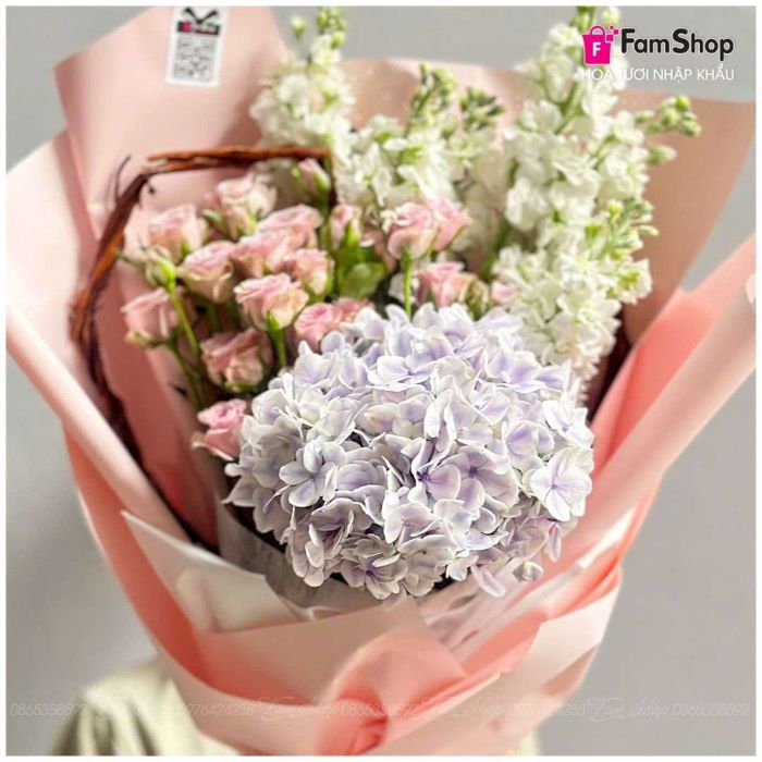 Bó hoa cẩm tú cầu mix BHMCTC