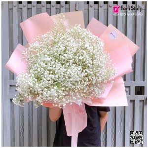 Bó hoa baby trắng BHBBT01