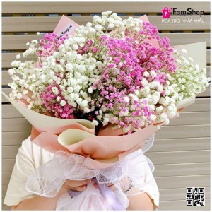 Bó hoa baby hồng trắng BBBHT